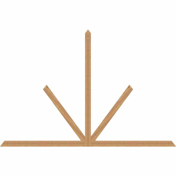 Ekena Millwork Saratoga Timber Gable Bracket, Western Red Cedar, 108"W x 72"H x 1 1/2"D x 3 1/2"F, 16/12 Pitch GBW108X72X0204SAR00SWR - main